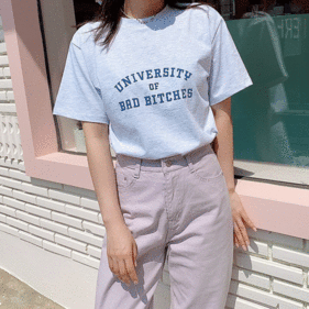 여성 박시티 반팔 티셔츠